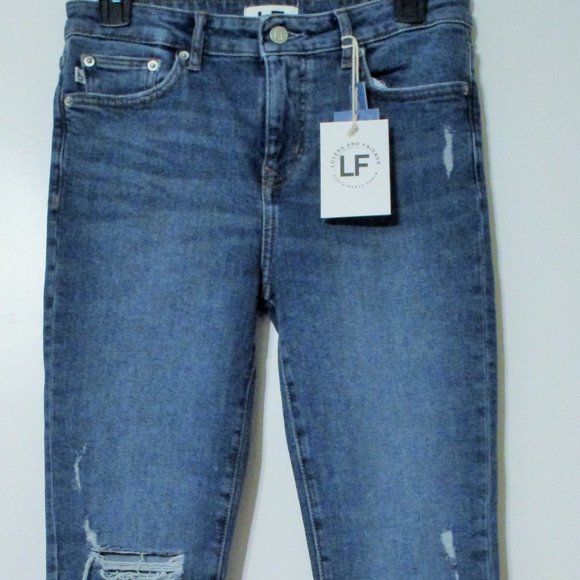 Lovers + Friends Distressed Ricky Low Rise Skinny in Brighton 27 $158 NEW - Picture 4 of 12